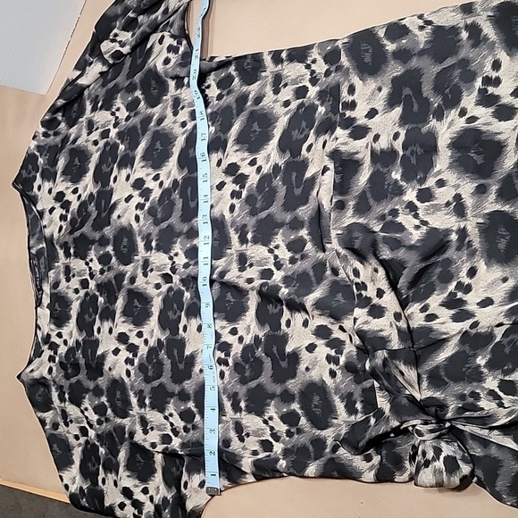 Zara Animal Print Shift Dress, Drop Waist with Side Tie.  Midi Length, Size M - Picture 6 of 12